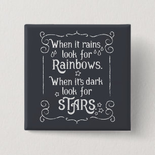 Inspiring When it Rains and Dark Pin Button