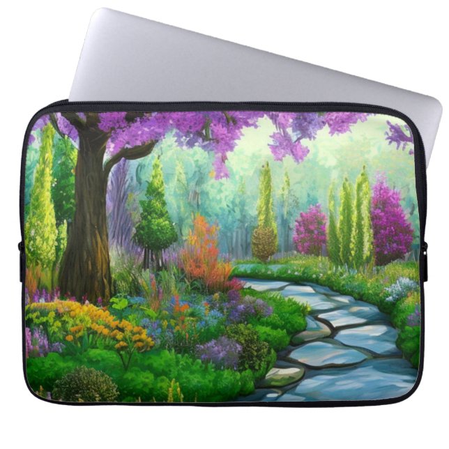 Inspiring woodland landscapes laptop sleeve (Front)