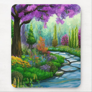 Inspiring woodland landscapes mouse pad
