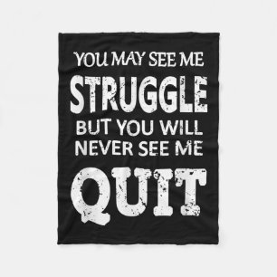 Inspiring Workout Inspiration Motivational Saying Fleece Blanket