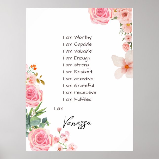 Inspiring your journey with affirmations poster (Front)