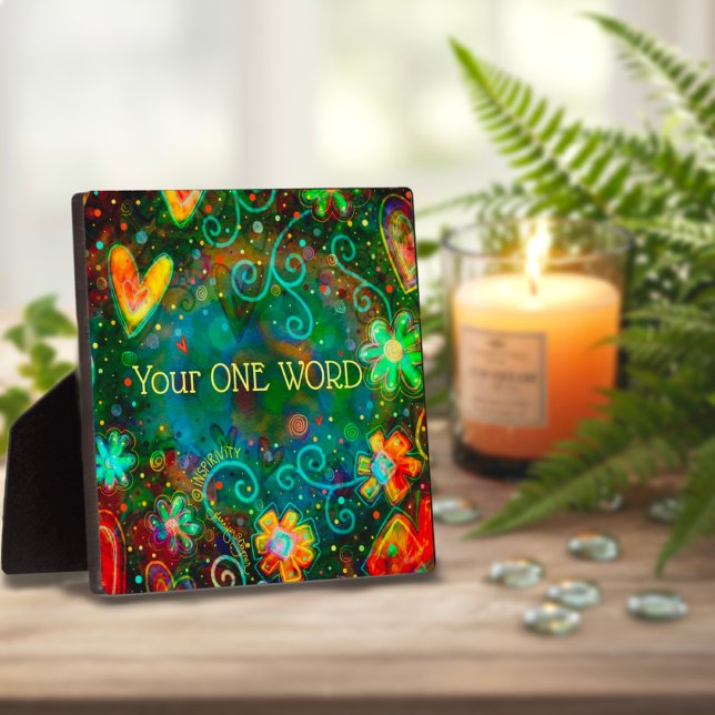 Inspirivity Personalised Trendy, Pretty Floral Plaque (Creator Uploaded)