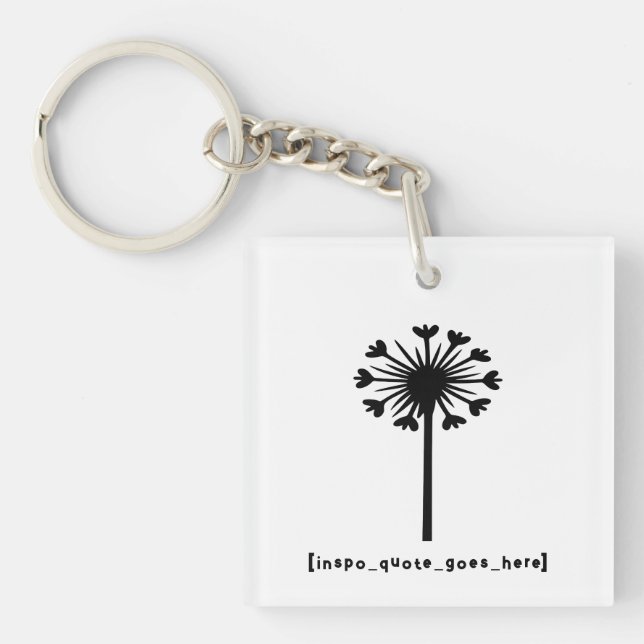 Inspo Quote Goes Here long sleeve Key Ring (Front)