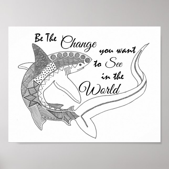 Inspriational Thresher Shark Poster (Front)
