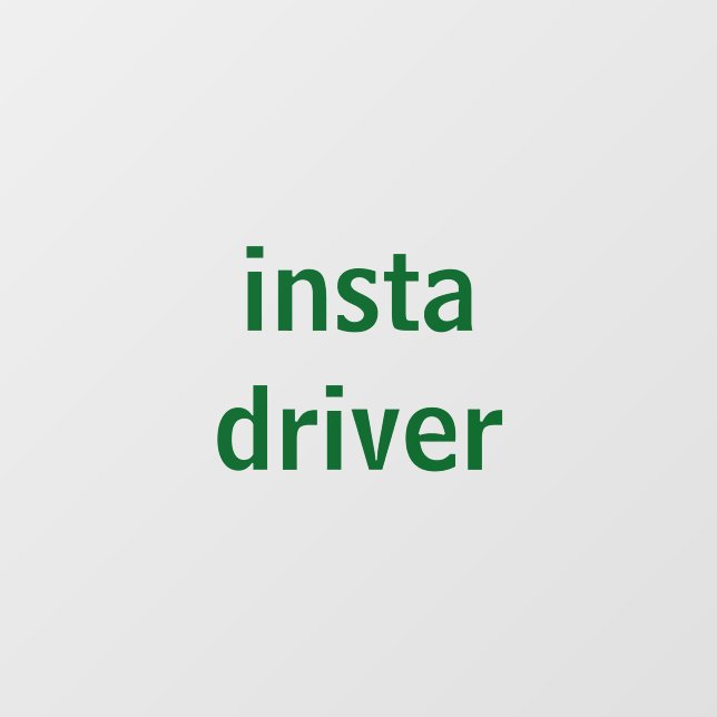 Insta Delivery Driver Car Window Decal (Sheet)