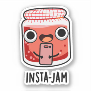Insta-jam Cute Social Media Jam Pun Sticker