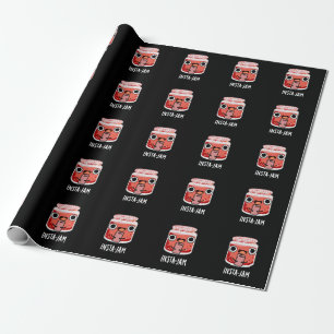Insta-jam Funny Social Media Jam Pun Dark BG Wrapping Paper