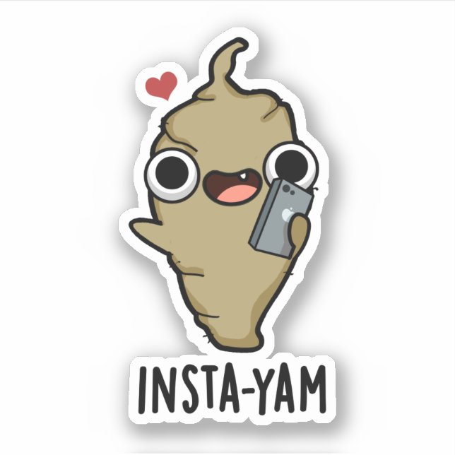 Insta-yam Funny Social Media Veggie Pun  (Front)