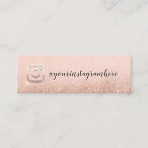 Instagra Social Media Logo Event Blog Skin Glitter Mini Business Card