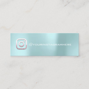 Instagra Social Media Logo Event Pink Bridal 16th Mini Business Card