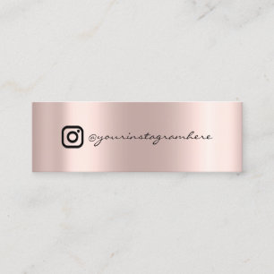 Instagra Social Media Logo Event RSVP Black Simply Mini Business Card