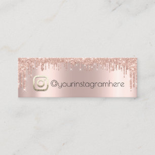 Instagra Social Media Logo Event RSVP Blush Drip Mini Business Card