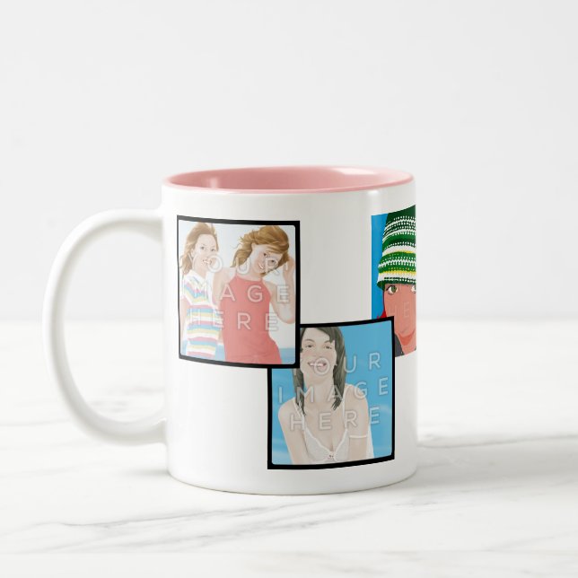 Instagram 6-Photo Customisable 2-Tone Mug Designs (Left)