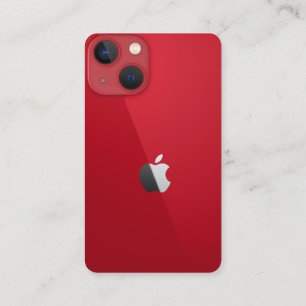 Instagram account red phone edit design business card