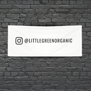 Instagram Banner   Your Instagram Name 2.5' x 6'