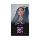 Instagram Braid Hair Hot Pink And Black QR Code