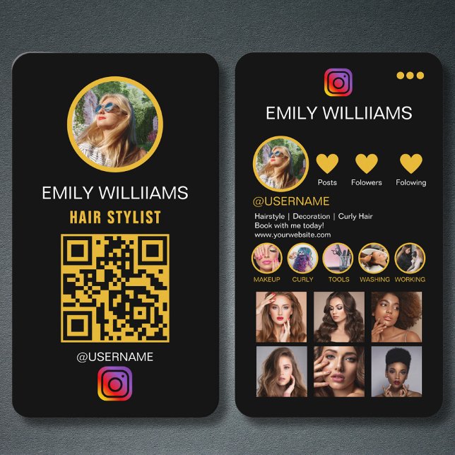 Instagram Business Card Artist Hair Nails Lahes (Creator Uploaded)