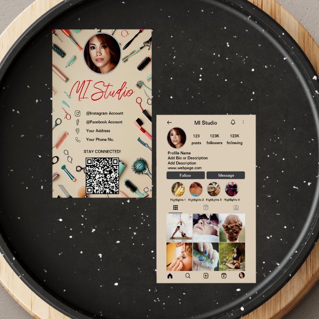 Instagram Business Cards, Influencer, Aesthetician Business Card (Creator Uploaded)