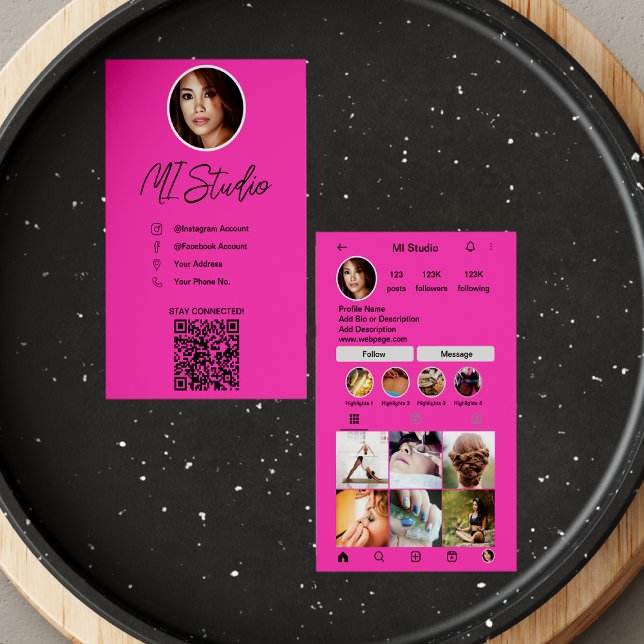 Instagram Business Cards, Influencer, Aesthetician Business Card (Creator Uploaded)