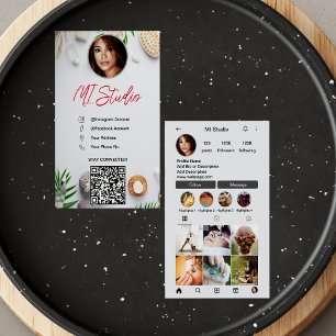 Instagram Business Cards, Influencer, Aesthetician Card