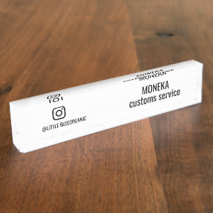 Instagram Business Cards   Your Instagram Name  ID Nameplate