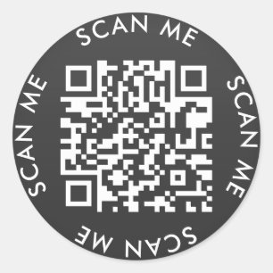 instagram business modern Scan me qr code Classic Round Sticker