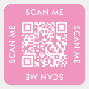 instagram business modern Scan me qr code Square Sticker
