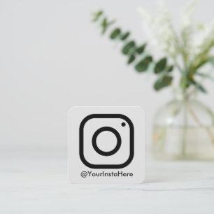 instagram business social media modern minimal square business card