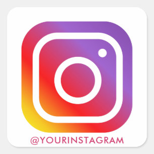 instagram business social media window car decal square sticker