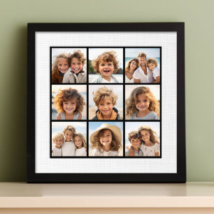 Instagram Collage with 9 pics Photo Print