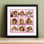 Instagram Collage with 9 square Photo Print<br><div class="desc">Use your photos without frames on this one! Add your favourite pictures and snapshots to this strip for a fun memory keeper. An artistic way to display your best photo sharing pics.</div>