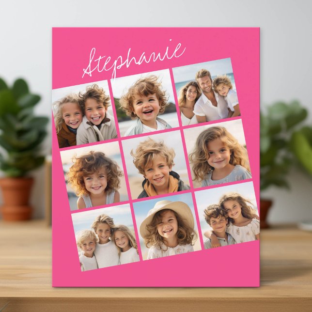 Instagram Collage with 9 square photos notecard (Photo Note Card)