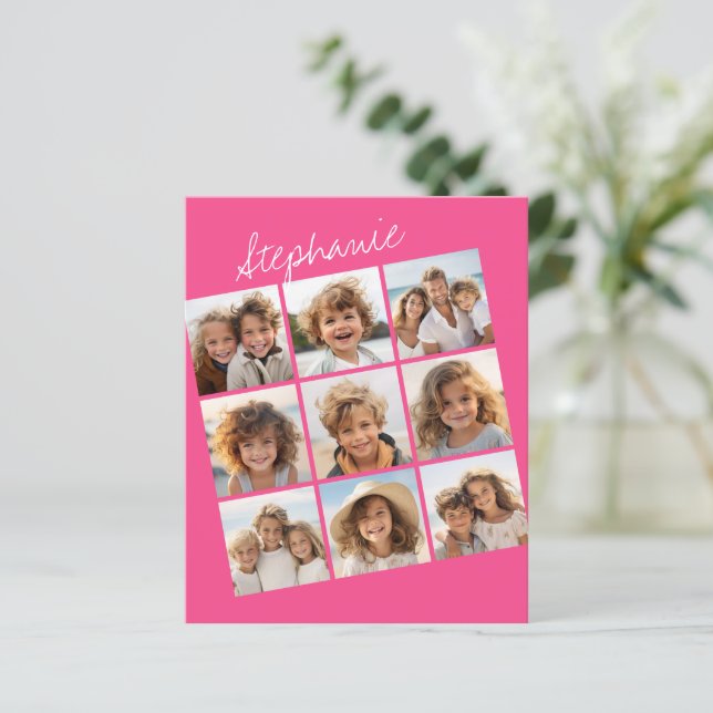 Instagram Collage with 9 square photos notecard (Standing Front)