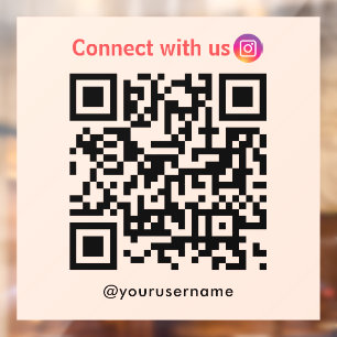 Instagram Connect With Us Qr Code Soft Peach