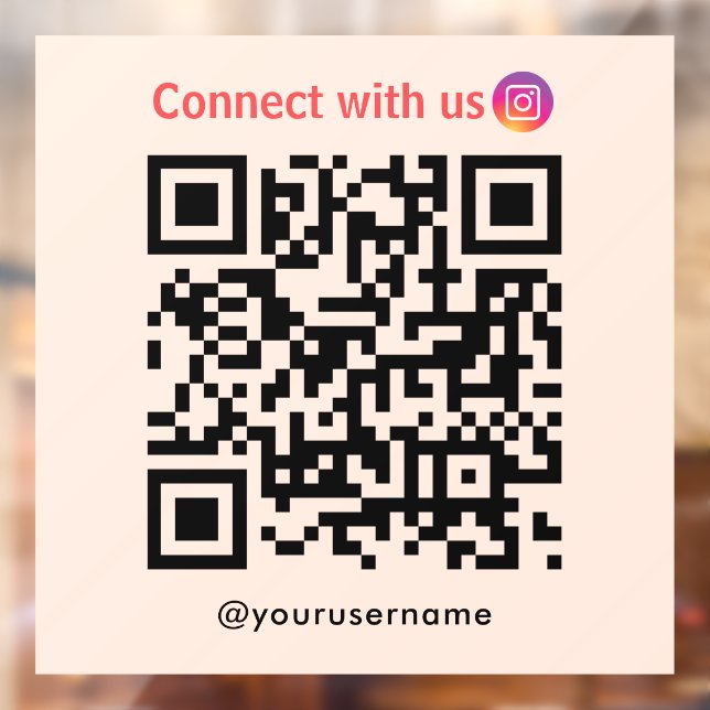 Instagram Connect With Us Qr Code Soft Peach (Sheet 2)