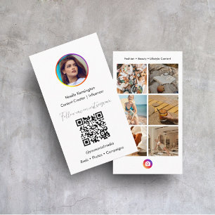 Instagram Content Creator Social media Influencer Business Card