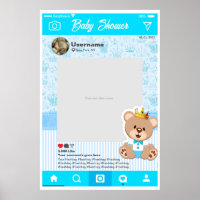 Instagram Custom Selfie Frame Poster for Baby Show