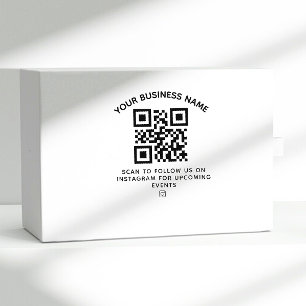Instagram custom text round Business QR code Rubber Stamp