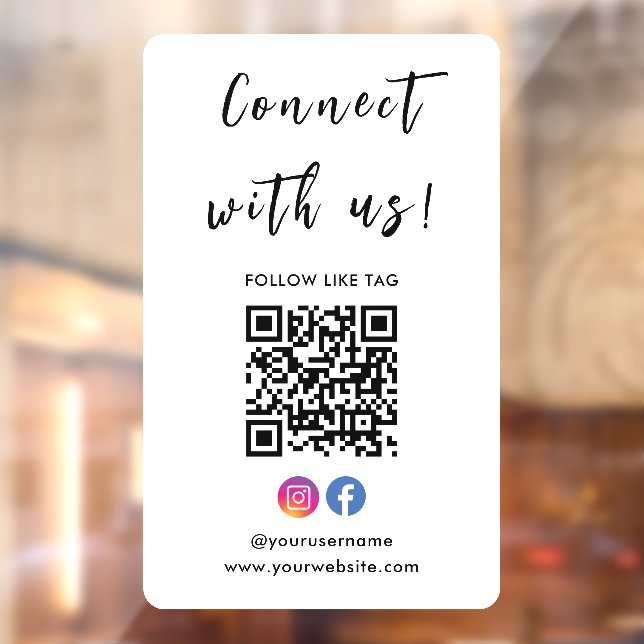 Instagram Facebook Connect With Us Qr Code White (Sheet 2)