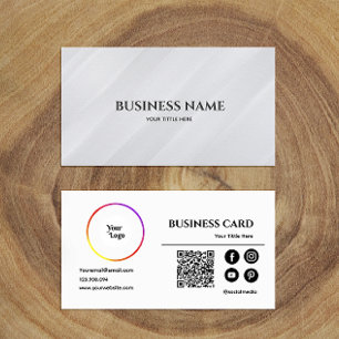 Instagram Facebook Icons Qr Code Profile Photo Business Card