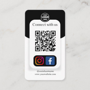 Instagram Facebook QR Code Social Media Business Card