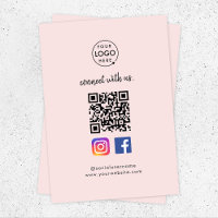 Instagram Facebook QR Code | Social Media Pink