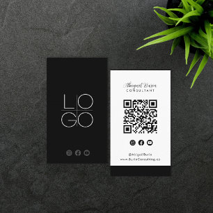 Instagram Facebook YouTube Social Media QR Code Business Card