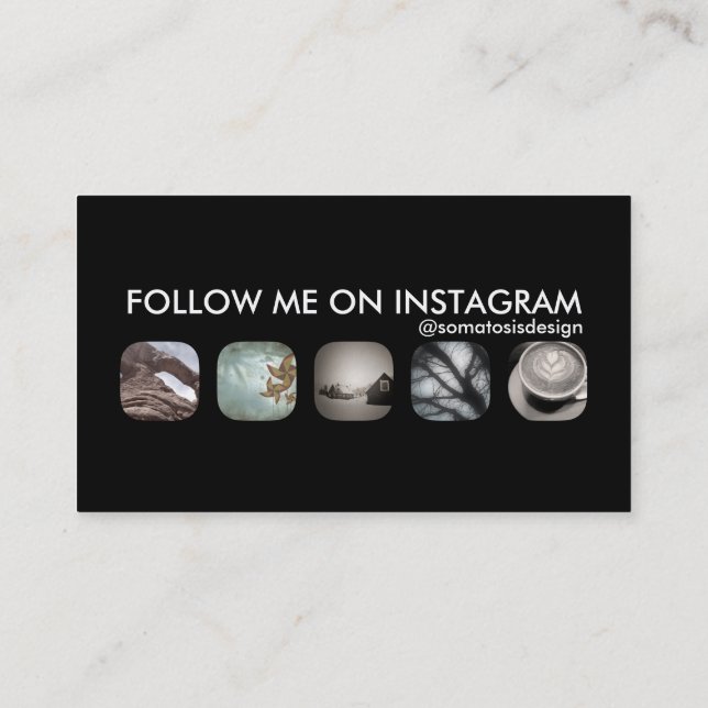 instagram followers business card (Back)