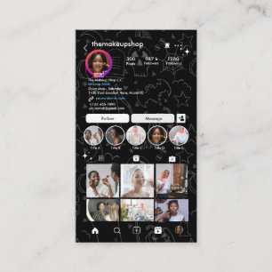 Instagram Halloween Business Card