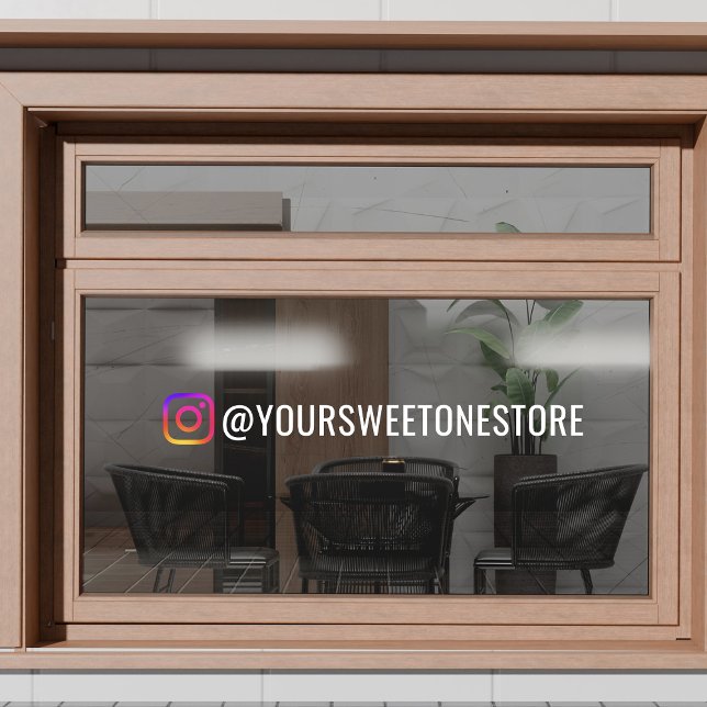 Instagram Handle Name Window l Social Media Decal (Creator Uploaded)