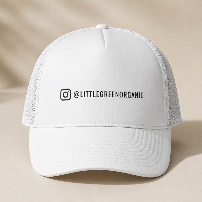 Instagram Hat | Your Instagram Name Trucker Hat (Promote your Instagram name in style with this social media handle trucker hat)