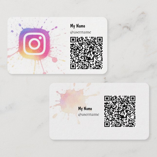 Instagram Icon Business Cards (Front/Back)