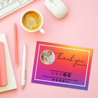 Instagram Influencer | Professional Thankyou Cards