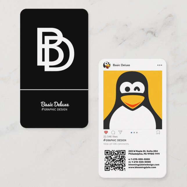 Instagram-Inspired Modern Business Card (Front/Back)
